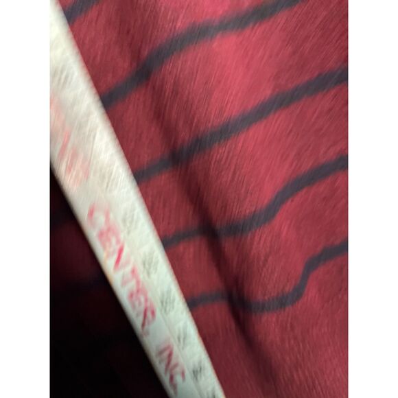 Men Nautica New Burgandy With Navy Blue Stripe Crewneck Sweater SZ XL - Picture 7 of 7